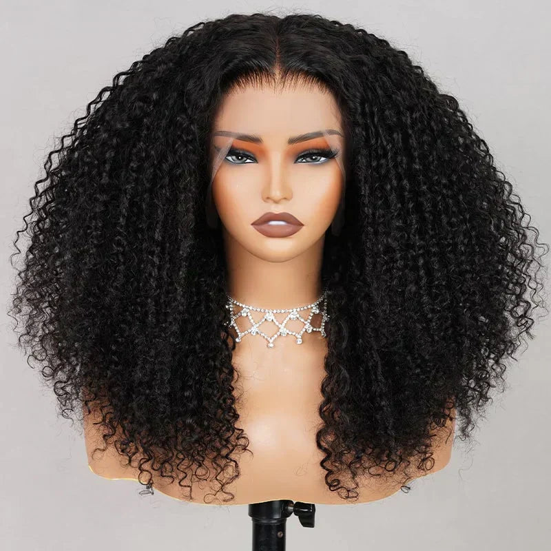 6x5 Pre-cut Short Glueless Wig - Kinky Curly