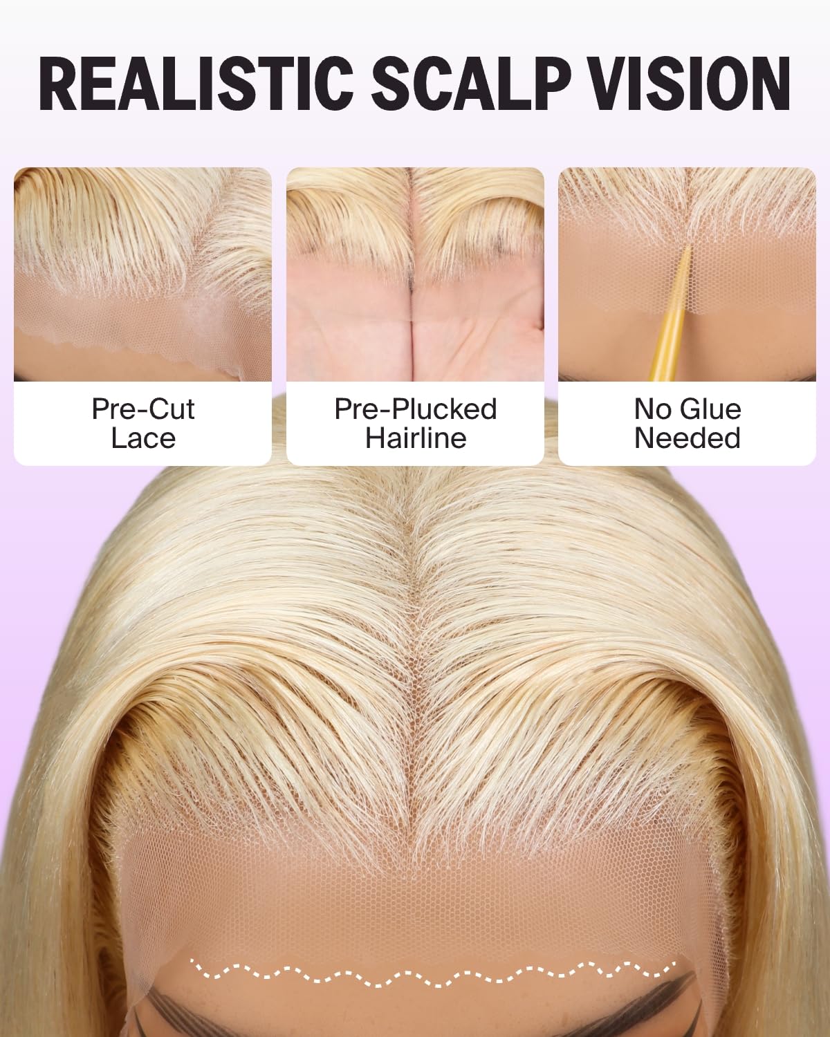 613 Blonde 6x5 Pre-Cut Glueless Wig