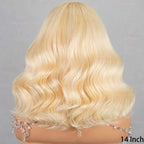 613 Blonde 6x5 Pre-cut Short Bob Wavy Glueless Wig