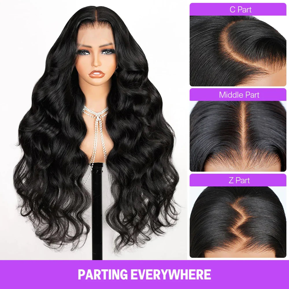 13x4 Lace Frontal Invisible Knots Glueless Body Wave Wig