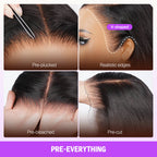 13x4 Lace Frontal Invisible Knots Glueless Straight Hair Wig