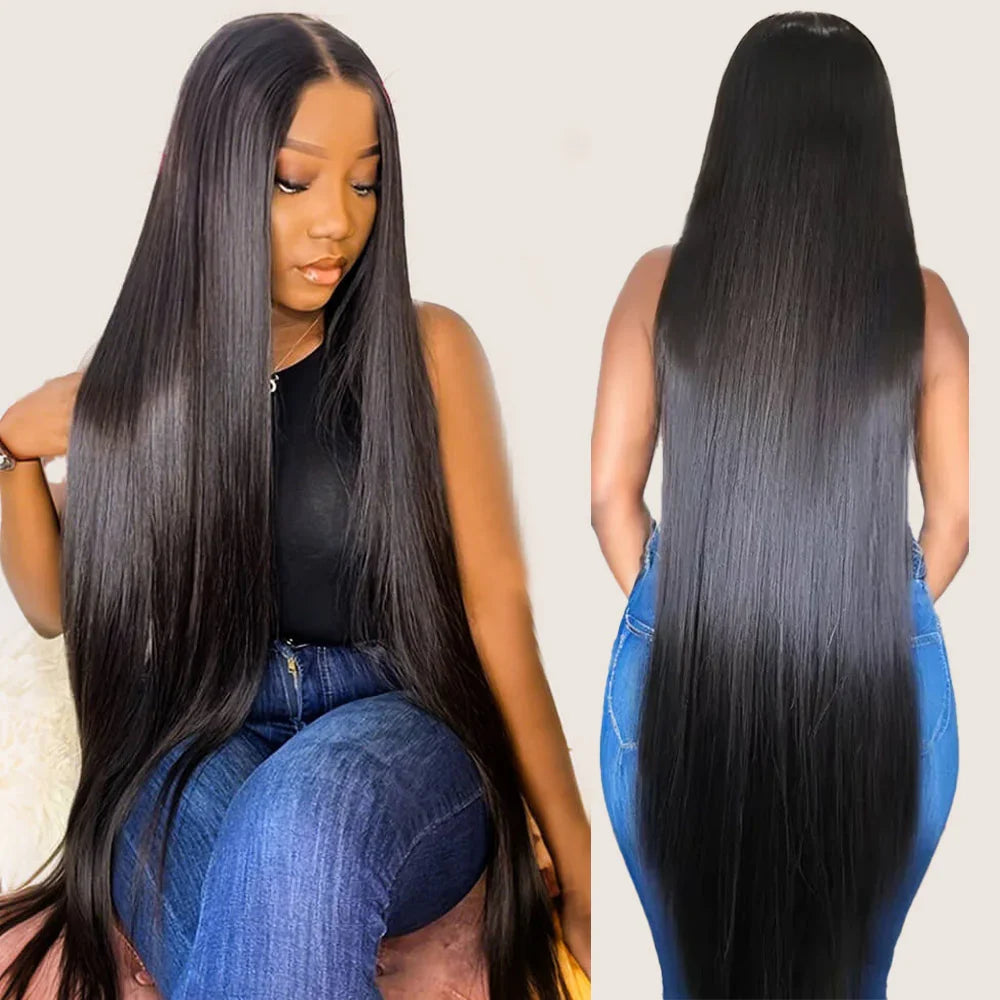 13x4 Lace Frontal Invisible Knots Glueless Straight Hair Wig